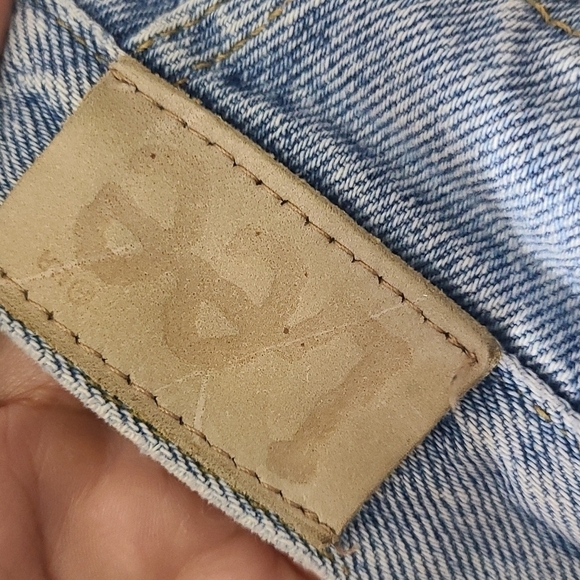 Vintage Lee Mom Jeans Womens Size 14‎ Blue High Waist Tapered Leg Denim - Picture 4 of 5